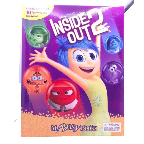 Inside Out 2 My Busy Books Storybooks Disney Pixar 10 figurines & Playmat New - Picture 2 of 9